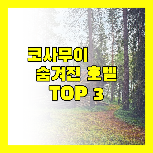 코사무이 숨겨진 보석 같은 호텔 TOP 3! 지금 바로 확인하세요
