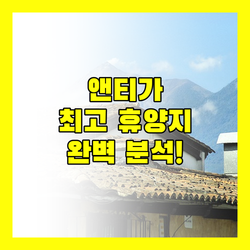 앤티가 최고의 휴양지 Top 4 객실, 정책, 리뷰 완벽 분석!
