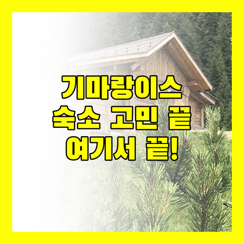 기마랑이스 숙소 고민 끝 청결, 위치, 서비스 완벽한 호텔은 어디