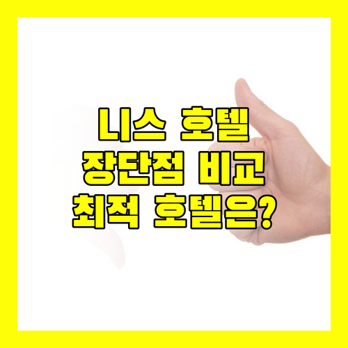 니스 호텔 완벽 분석! 베스트 웨스턴부터 이시도어까지, 최고의 선택은?