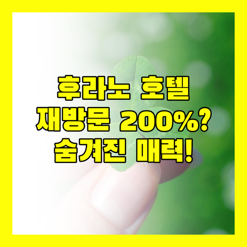 후라노 내츄럭스 호텔, 재방문율 200%? 숨겨진 매력 파헤치기!