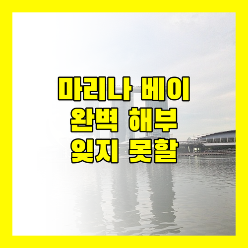 마리나 베이 샌즈 완벽 해부 특별한 서비스와 잊지 못할 경험